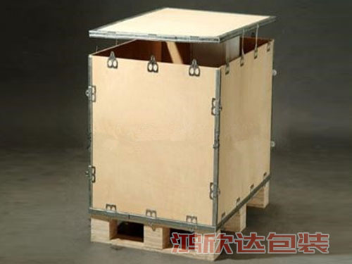 連接片式鋼帶包裝箱可折疊包裝箱